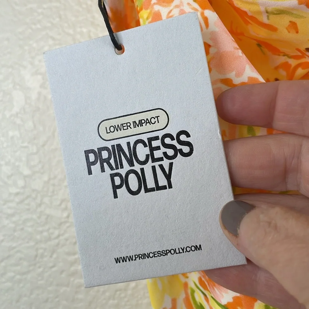 NWT Princess Polly Floral Yellow One Piece Swimsuit size 4 - Picture 4 of 5